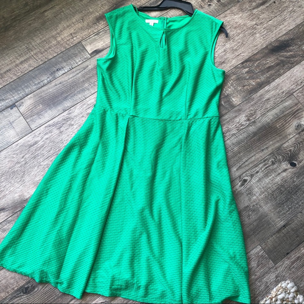 Bright green dress
